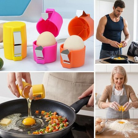 BUFFER® El Batmadan Pratik Yumurta Kırıcı – Tek Hamlede Kolay Yumurta Kırma Aparatı ve Mutfak Yardım