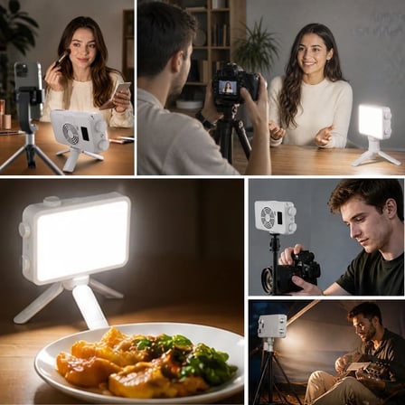 BUFFER® 40W Taşınabilir LED Video Işığı, CRI 95+ 3000-7000K Ayarlanabilir Kamera ve Fotoğraf Işığı, 