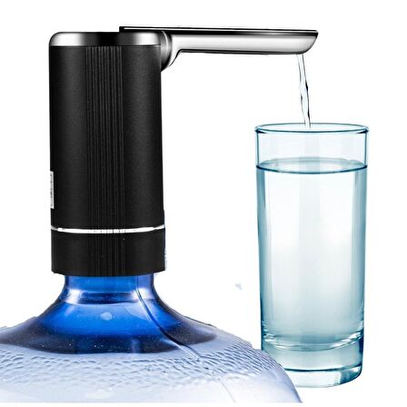 BUFFER® 40 ve 80 Saniyeye Ayarlanabilir Katlanır Otomatik Damacana Pompası Siyah