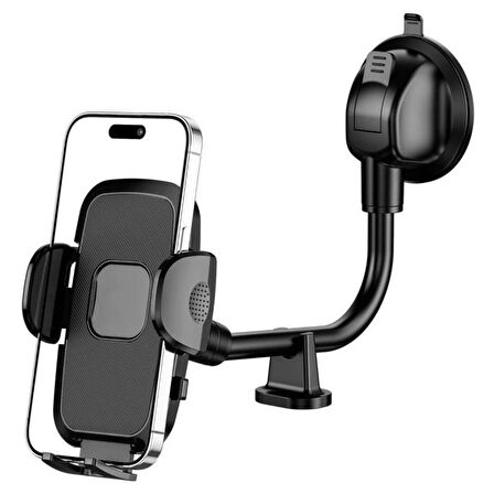 BUFFER® Ayarlanabilir Vakum Kilitli Cam Ve Torpidoya Takılabilen Telefon Tutucu 