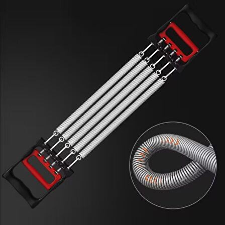 BUFFER® Göğüs Genişletme ve Kuvvet Egzersiz Aleti – 5 Yaylı 5 Kademeli Ayarlanabilir Fitness ve Kuvv