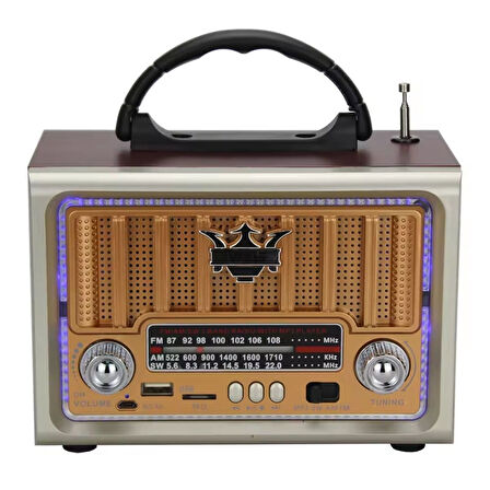 BUFFER® Taşınabilir Klasik AM/FM/SW  Retro Nostaljik Radyo 