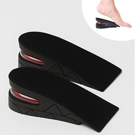 BUFFER® 5 cm Boy Uzatıcı Silikon Ortopedik Topuk Tabanlık – Yüksek Konforlu Gizli Yükseltici Ped (Un