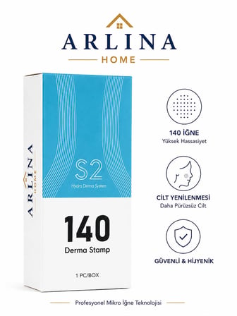 140 Iğneli Serum Hazneli Dermaroller – 0-3 mm Ayarlı Dermaroller Mikro Iğneli Saç, Cilt ve Vücut Bakım Aparatı