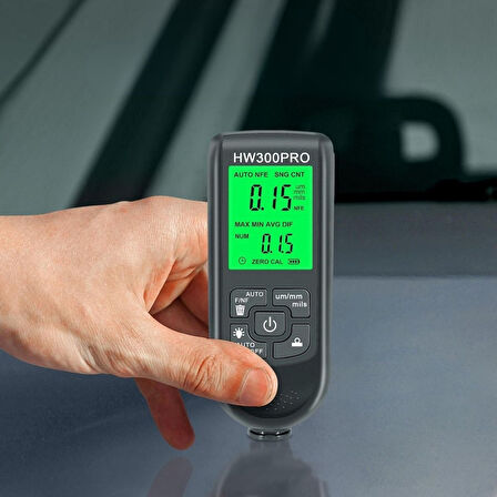 BUFFER® Yüksek Hassasiyetli Dijital Boya Kalınlık Ölçer – Araç Kaporta ve Endüstriyel Yüzeyler için 