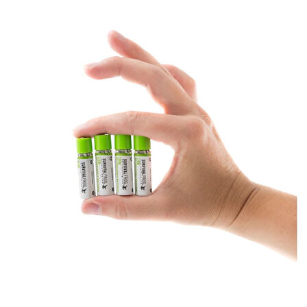 BUFFER® USB Şarjlı 1450mAh AA 1.2V Lityum Kalem Pil – 4'lü Set, Tekrar Şarj Edilebilir Uzun Ömürlü D