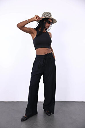 Siyah Bisiklet Yaka Jarse Atlet 3734