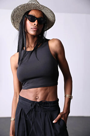 Siyah Bisiklet Yaka Jarse Atlet 3734