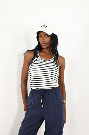 Beyaz Çizgili U Yaka Atlet 16822