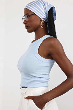 Bebe Mavi Halter Yaka Atlet 23067