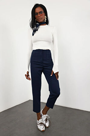 Lacivert Flatolu Pantolon 5113