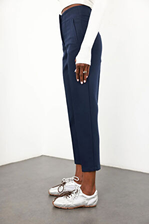 Lacivert Flatolu Pantolon 5113