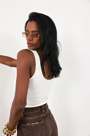 Beyaz Askılı Basic Bodysuit 60265