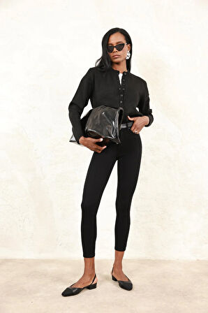 Siyah İthal Full Likra Toparlayan Skinny Jean 7277