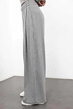 Gri Yüksek Bel Salaş Eşofman 0155