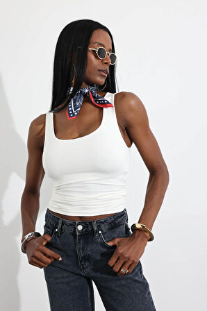 Beyaz Sıfır Kol Jarse Atlet 015