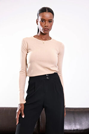 Camel Core-Spun İplikli Basic Klasik Triko 1147