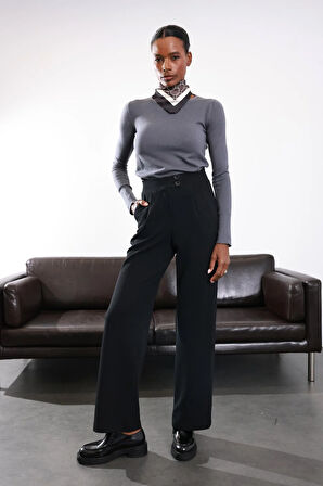 Füme Core-Spun İplikli Basic Klasik Triko 1147