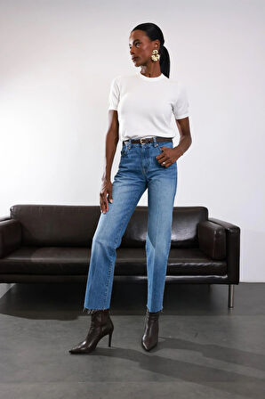 Mavi Straight Fit Yıkamalı Jean 103