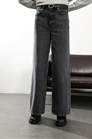 Füme Yüksek Bel Wide Leg Jean 
