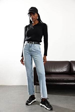 Açık Mavi Straight Jean 