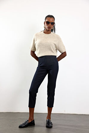 Koyu Lacivert Flatolu Pantolon 5113