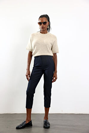 Koyu Lacivert Flatolu Pantolon 5113