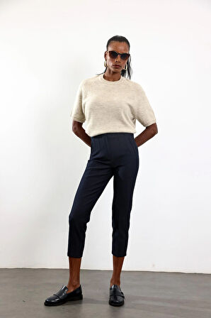 Koyu Lacivert Flatolu Pantolon 5113