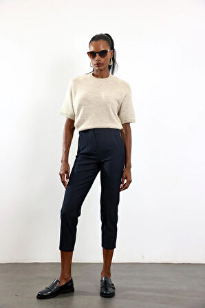 Koyu Lacivert Flatolu Pantolon 5113