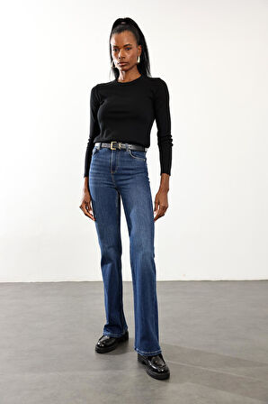 Siyah Fit Basic Uzun Kol Tişört 