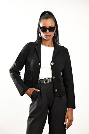 Siyah Triko Ceket 1276