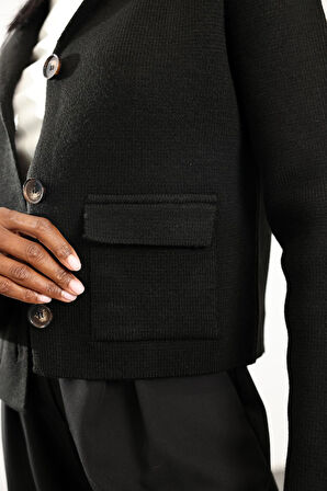 Siyah Triko Ceket 1276