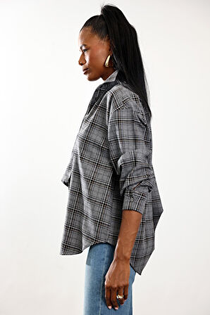 Gri Ekoseli Oduncu Gömlek 