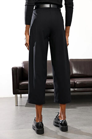 Siyah Barrel Kumaş Pantolon 1598