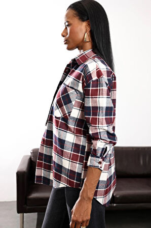 Bordo Ekose Gömlek 40146