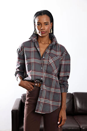 Antrasit Ekose Gömlek 40146