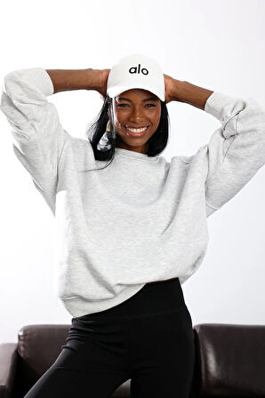 Gri Parçalı Basic Sweatshirt 3408