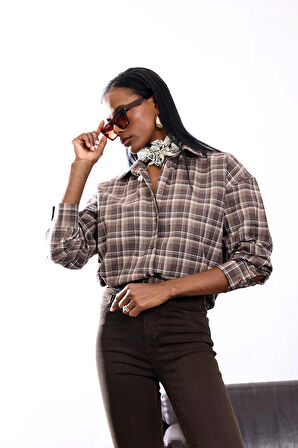 Vizon Ekose Desenli Gömlek 