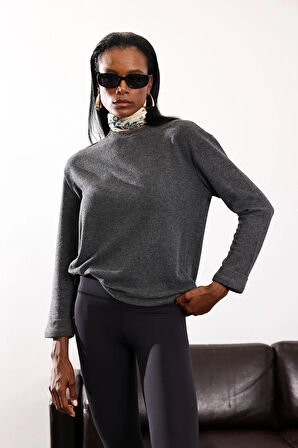 Antrasit Duble Kol Tişört 25249