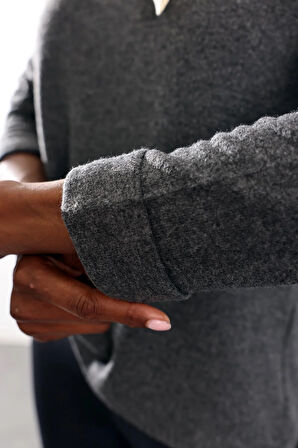 Antrasit Duble Kol Tişört 25249