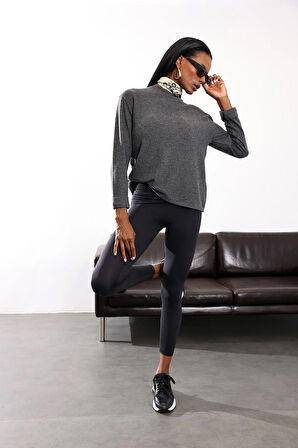 Antrasit Duble Kol Tişört 25249