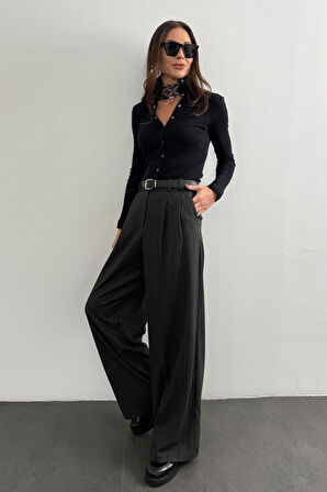 Antrasit Maskülen Çizgili Pantolon 1599