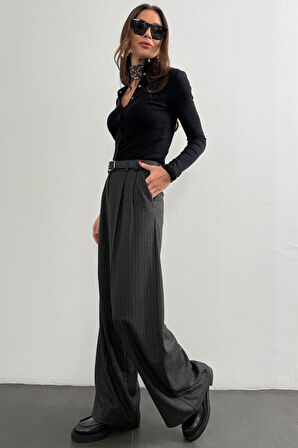 Antrasit Maskülen Çizgili Pantolon 1599