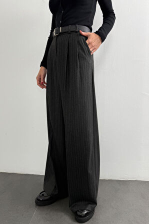 Antrasit Maskülen Çizgili Pantolon 1599