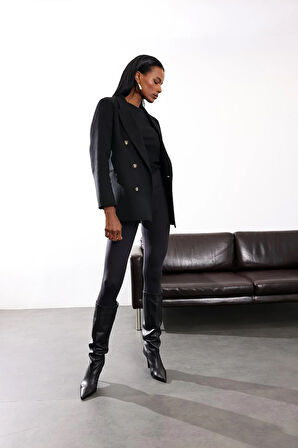 Siyah Comfortlux Yüksek Bel Tayt 