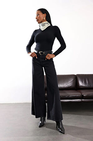 Füme Yüksek Bel Wide Leg Jean 