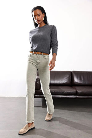 Gri Bootcut Flare Jean 7946