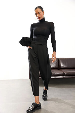 Siyah Agraflı Klasik Pantolon 1031