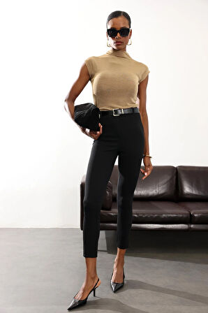 Gold Işıltılı Esnek Bluz 