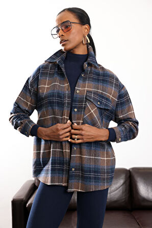 Lacivert Oduncu Gömlek 7473